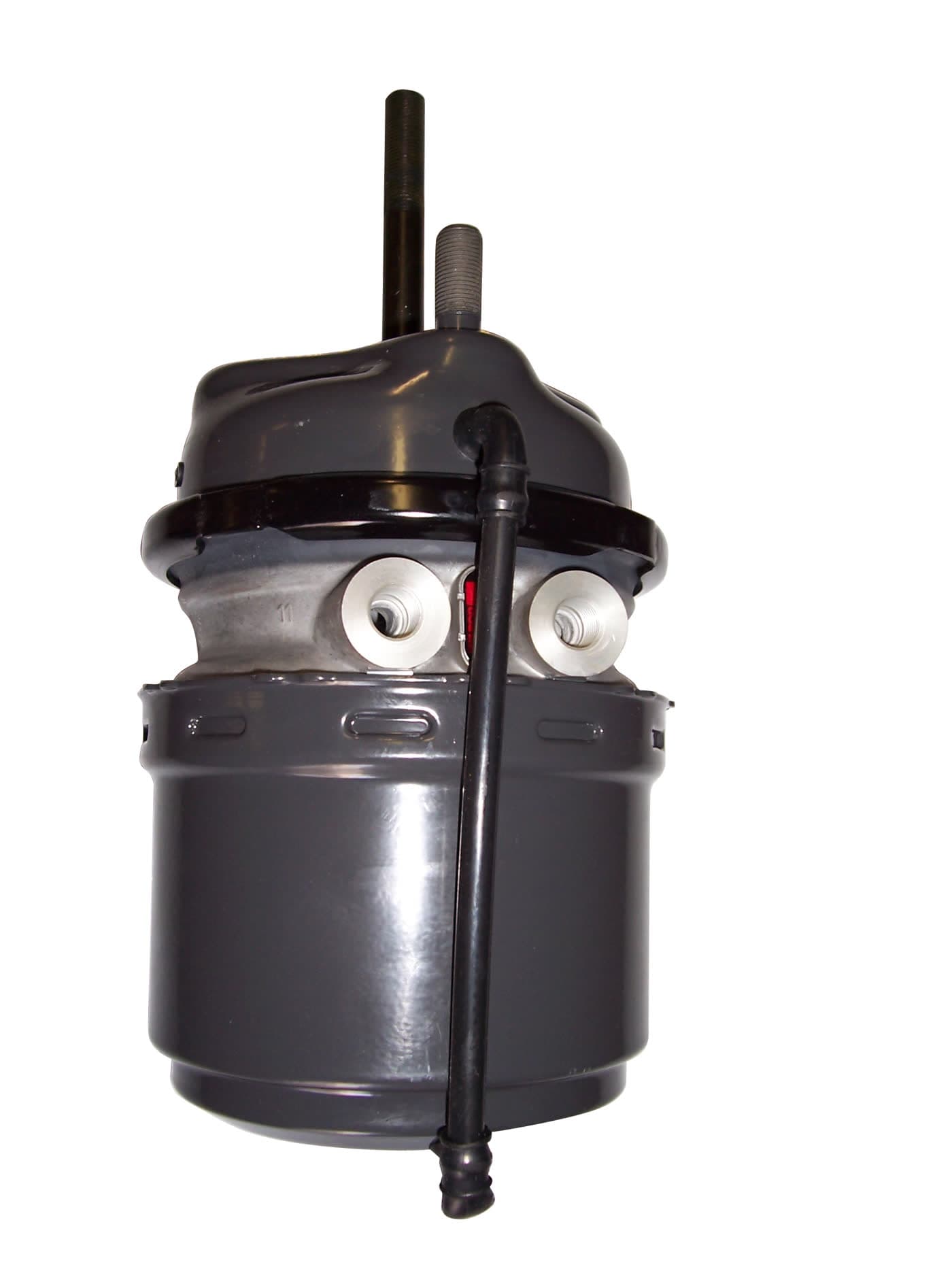 Truck air brake chamber on axle